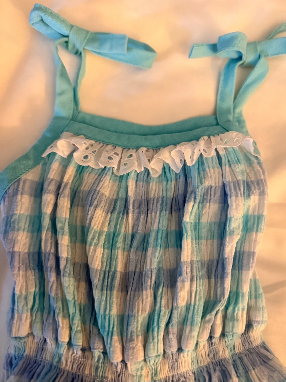Petticoat Patch Plaid Girl Romper